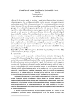 A Neural Network Training Method Based on Distributed PID Control