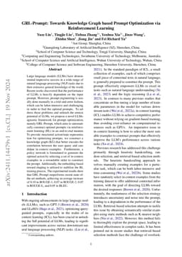 GRL-Prompt: Towards Knowledge Graph based Prompt Optimization via
  Reinforcement Learning