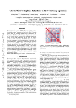 GhostRNN: Reducing State Redundancy in RNN with Cheap Operations