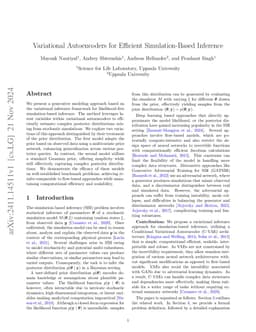 Variational Autoencoders for Efficient Simulation-Based Inference