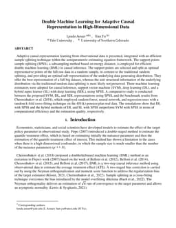 Double Machine Learning for Adaptive Causal Representation in
  High-Dimensional Data