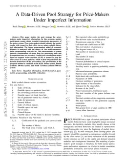 A Data-Driven Pool Strategy for Price-Makers Under Imperfect Information