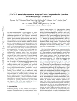 FOCUS: Knowledge-enhanced Adaptive Visual Compression for Few-shot Whole Slide Image Classification