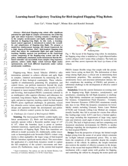 Learning-based Trajectory Tracking for Bird-inspired Flapping-Wing
  Robots