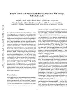 Towards Million-Scale Adversarial Robustness Evaluation With Stronger Individual Attacks