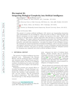 Bio-inspired AI: Integrating Biological Complexity into Artificial
  Intelligence