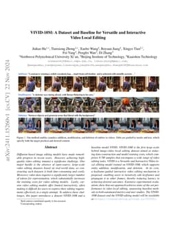 VIVID-10M: A Dataset and Baseline for Versatile and Interactive Video
  Local Editing