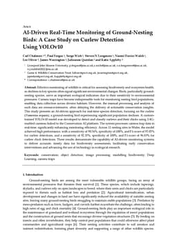 AI-Driven Real-Time Monitoring of Ground-Nesting Birds: A Case Study on
  Curlew Detection Using YOLOv10