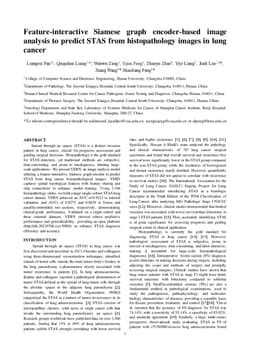 Feature-interactive Siamese graph encoder-based image analysis to
  predict STAS from histopathology images in lung cancer