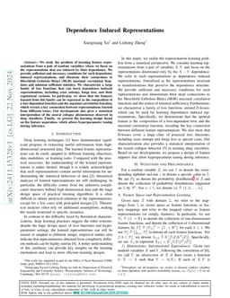Dependence Induced Representations