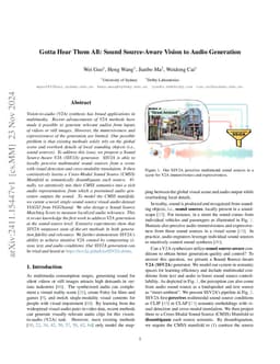 Gotta Hear Them All: Sound Source Aware Vision to Audio Generation