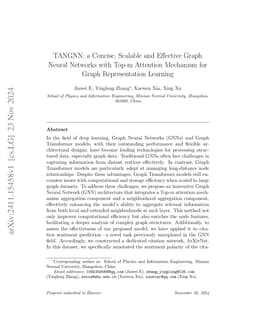 TANGNN: a Concise, Scalable and Effective Graph Neural Networks with
  Top-m Attention Mechanism for Graph Representation Learning
