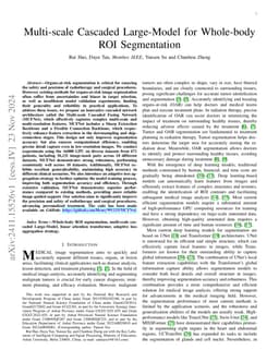 Multi-scale Cascaded Large-Model for Whole-body ROI Segmentation