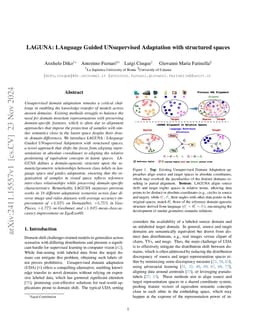 LAGUNA: LAnguage Guided UNsupervised Adaptation with structured spaces
