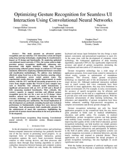 Optimizing Gesture Recognition for Seamless UI Interaction Using
  Convolutional Neural Networks