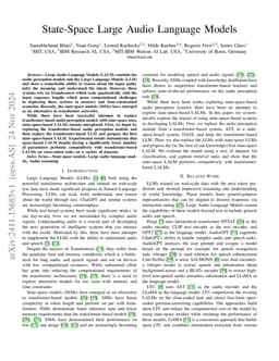 State-Space Large Audio Language Models