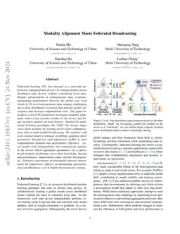 Modality Alignment Meets Federated Broadcasting
