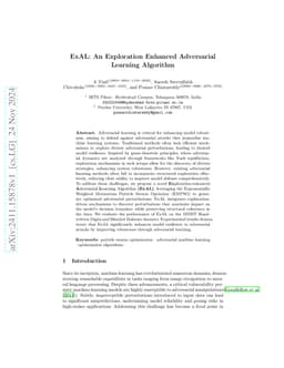 ExAL: An Exploration Enhanced Adversarial Learning Algorithm