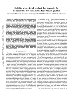 Stability properties of gradient flow dynamics for the symmetric
  low-rank matrix factorization problem