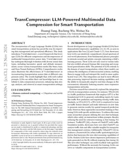 TransCompressor: LLM-Powered Multimodal Data Compression for Smart
  Transportation