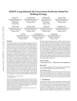 LDACP: Long-Delayed Ad Conversions Prediction Model for Bidding Strategy