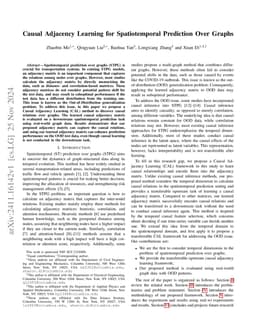 Causal Adjacency Learning for Spatiotemporal Prediction Over Graphs