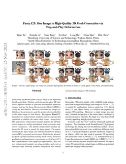 Fancy123: One Image to High-Quality 3D Mesh Generation via Plug-and-Play
  Deformation