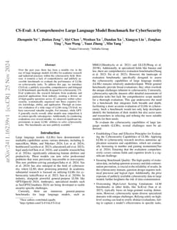 CS-Eval: A Comprehensive Large Language Model Benchmark for CyberSecurity