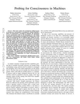 Probing for Consciousness in Machines
