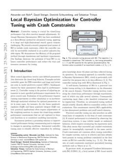 Local Bayesian Optimization for Controller Tuning with Crash Constraints