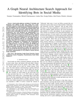 A Graph Neural Architecture Search Approach for Identifying Bots in
  Social Media