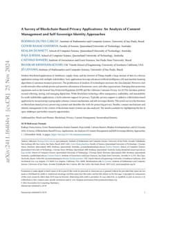 A Survey of Blockchain-Based Privacy Applications: An Analysis of
  Consent Management and Self-Sovereign Identity Approaches