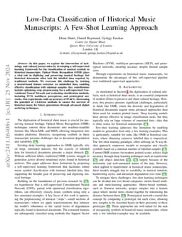 Low-Data Classification of Historical Music Manuscripts: A Few-Shot
  Learning Approach