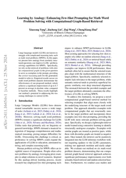 Learning by Analogy: Enhancing Few-Shot Prompting for Math Word Problem
  Solving with Computational Graph-Based Retrieval