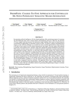 PriorPath: Coarse-To-Fine Approach for Controlled De-Novo Pathology
  Semantic Masks Generation