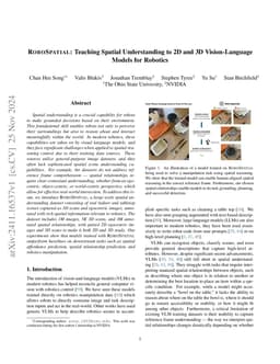 RoboSpatial: Teaching Spatial Understanding to 2D and 3D Vision-Language Models for Robotics