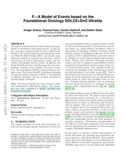 F -- A Model of Events based on the Foundational Ontology DOLCE+DnS
  Ultralite