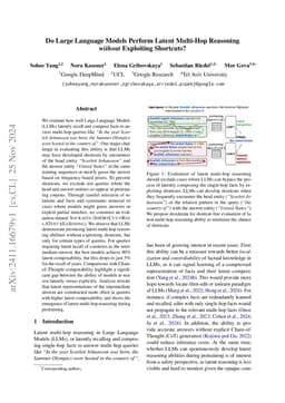 Do Large Language Models Perform Latent Multi-Hop Reasoning without
  Exploiting Shortcuts?