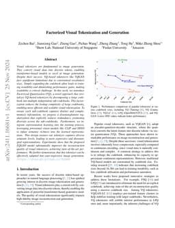 Factorized Visual Tokenization and Generation