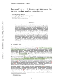 ProteinWeaver: A Divide-and-Assembly Approach for Protein Backbone
  Design