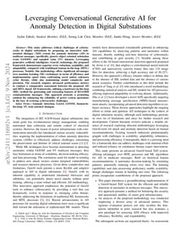 Leveraging Conversational Generative AI for Anomaly Detection in Digital
  Substations