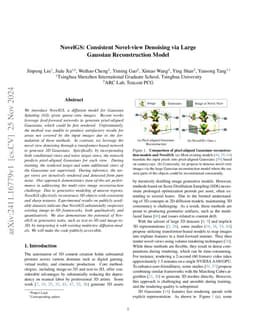 NovelGS: Consistent Novel-view Denoising via Large Gaussian
  Reconstruction Model