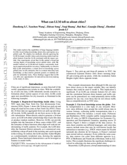 What can LLM tell us about cities?