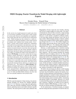 FREE-Merging: Fourier Transform for Efficient Model Merging