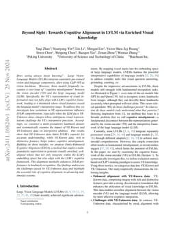 Beyond Sight: Towards Cognitive Alignment in LVLM via Enriched Visual
  Knowledge