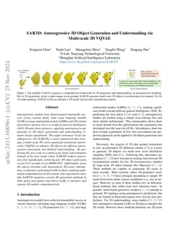 SAR3D: Autoregressive 3D Object Generation and Understanding via Multi-scale 3D VQVAE