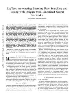 ExpTest: Automating Learning Rate Searching and Tuning with Insights
  from Linearized Neural Networks