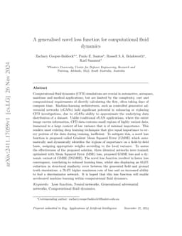 A generalised novel loss function for computational fluid dynamics