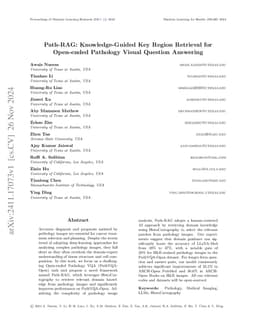 Path-RAG: Knowledge-Guided Key Region Retrieval for Open-ended Pathology
  Visual Question Answering