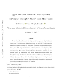 Upper and lower bounds on the subgeometric convergence of adaptive
  Markov chain Monte Carlo